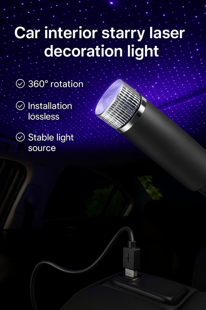 Sternenhimmel Projektor mit USB – Magisches LED Nachtlicht für Auto & Zuhause